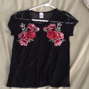 Rose transparent top